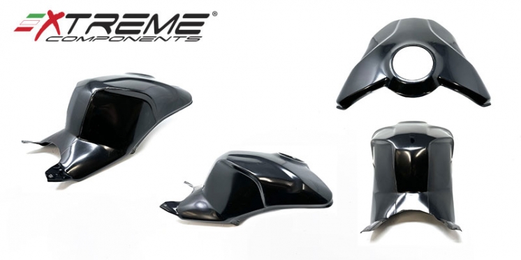 COVER SERBATOIO SBK IN BLACK FIBER PER DUCATI V4/S/R 2022/2024