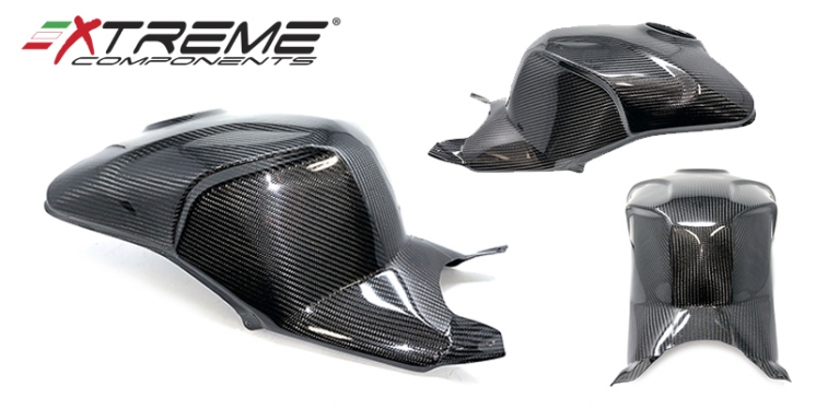 NEW PRODUCT: SBK tank cover Ducati V4/S/R 2022/2023 Twill Carbon Fiber / Black fiber